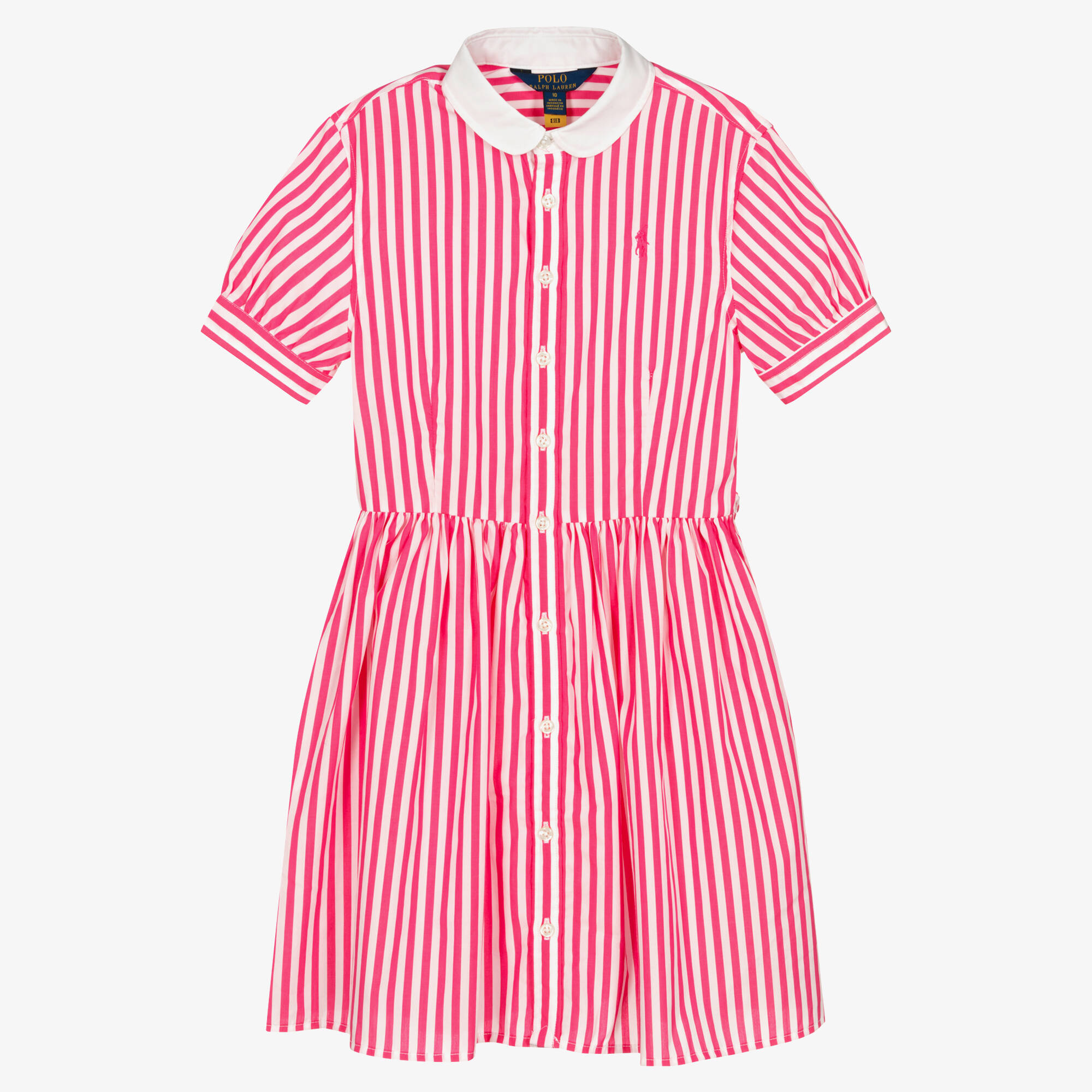 Polo Ralph Lauren - Teen Girls Pink & White Striped Cotton Dress ...