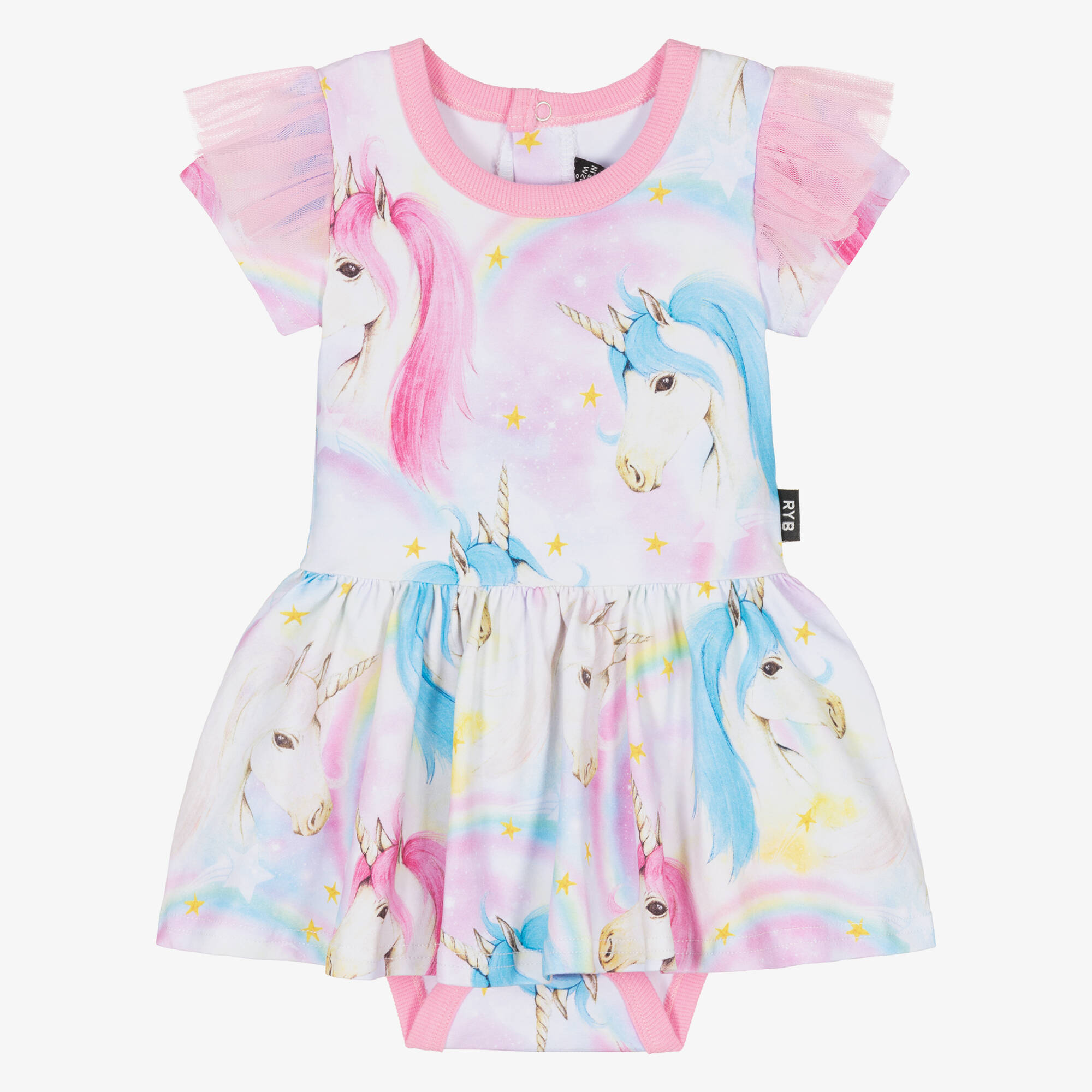 cotton unicorn dress Hatley Girls White Cotton Unicorn Dress