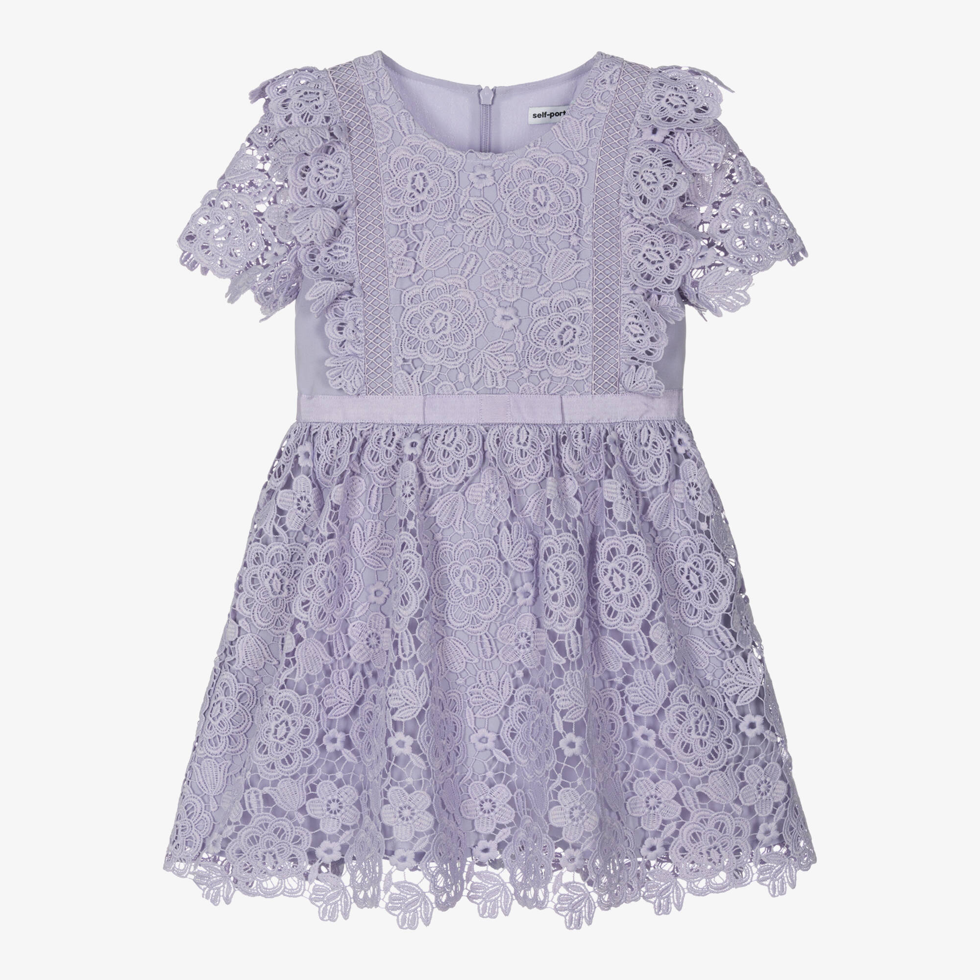 chinese dress ladies Lilac Lace Midi Dress  self-portrait-EU