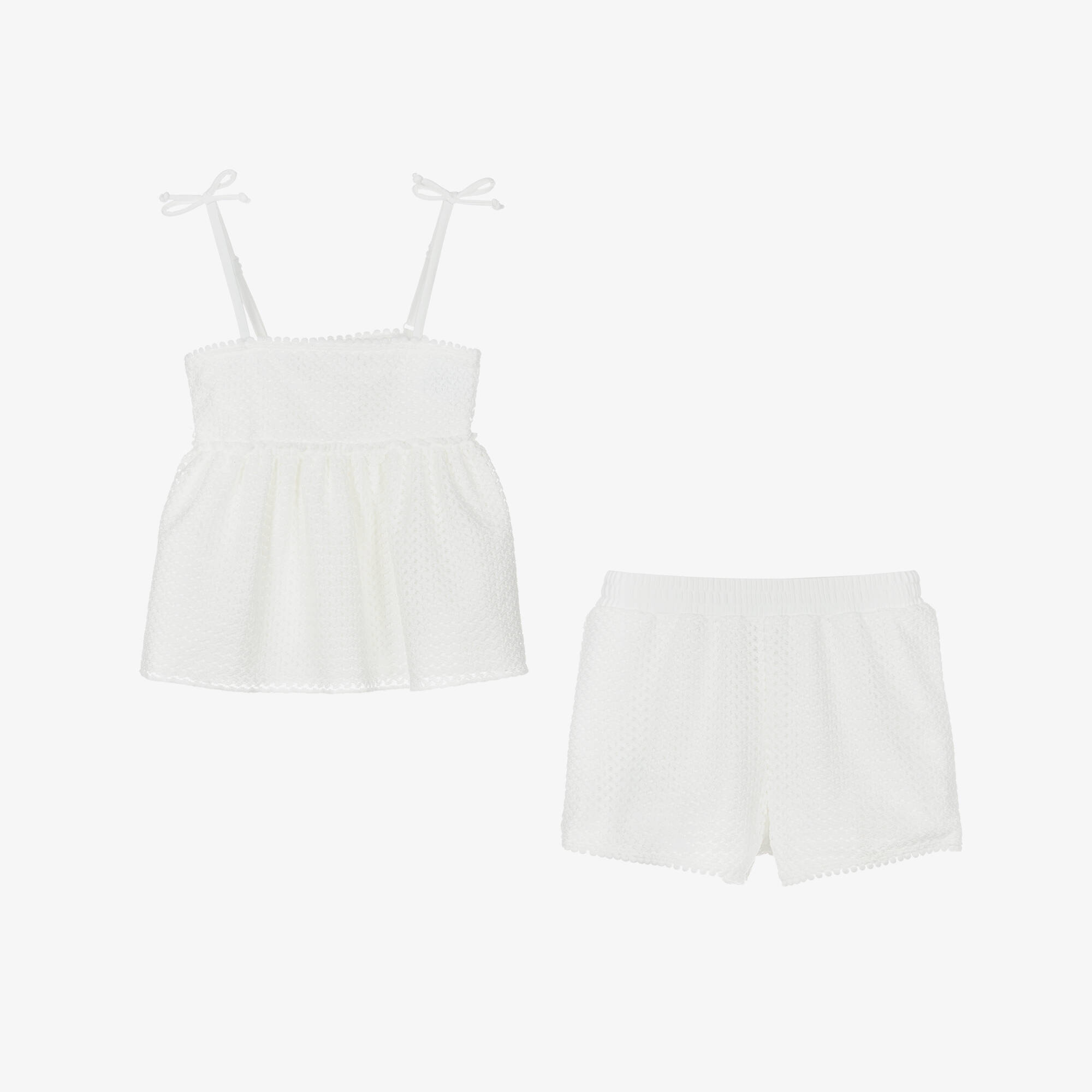 Shade Critters - Girls Ivory Lace Beach Ensemble | Childrensalon Outlet