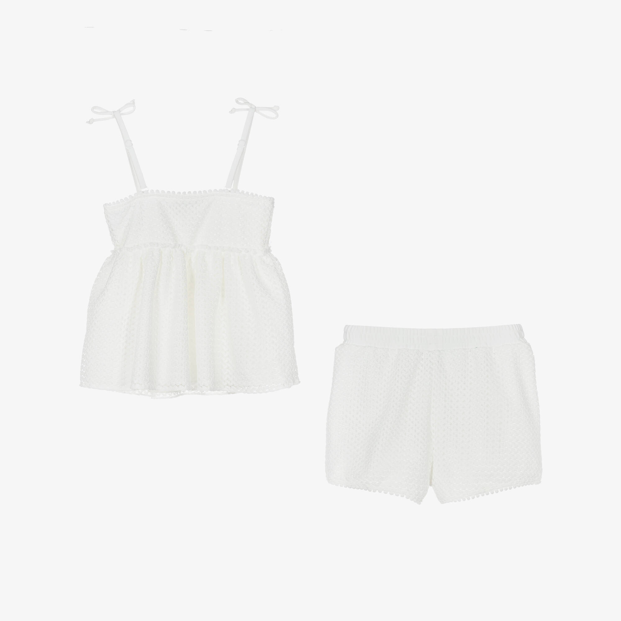 Shade Critters - Girls Ivory Lace Beach Ensemble | Childrensalon Outlet