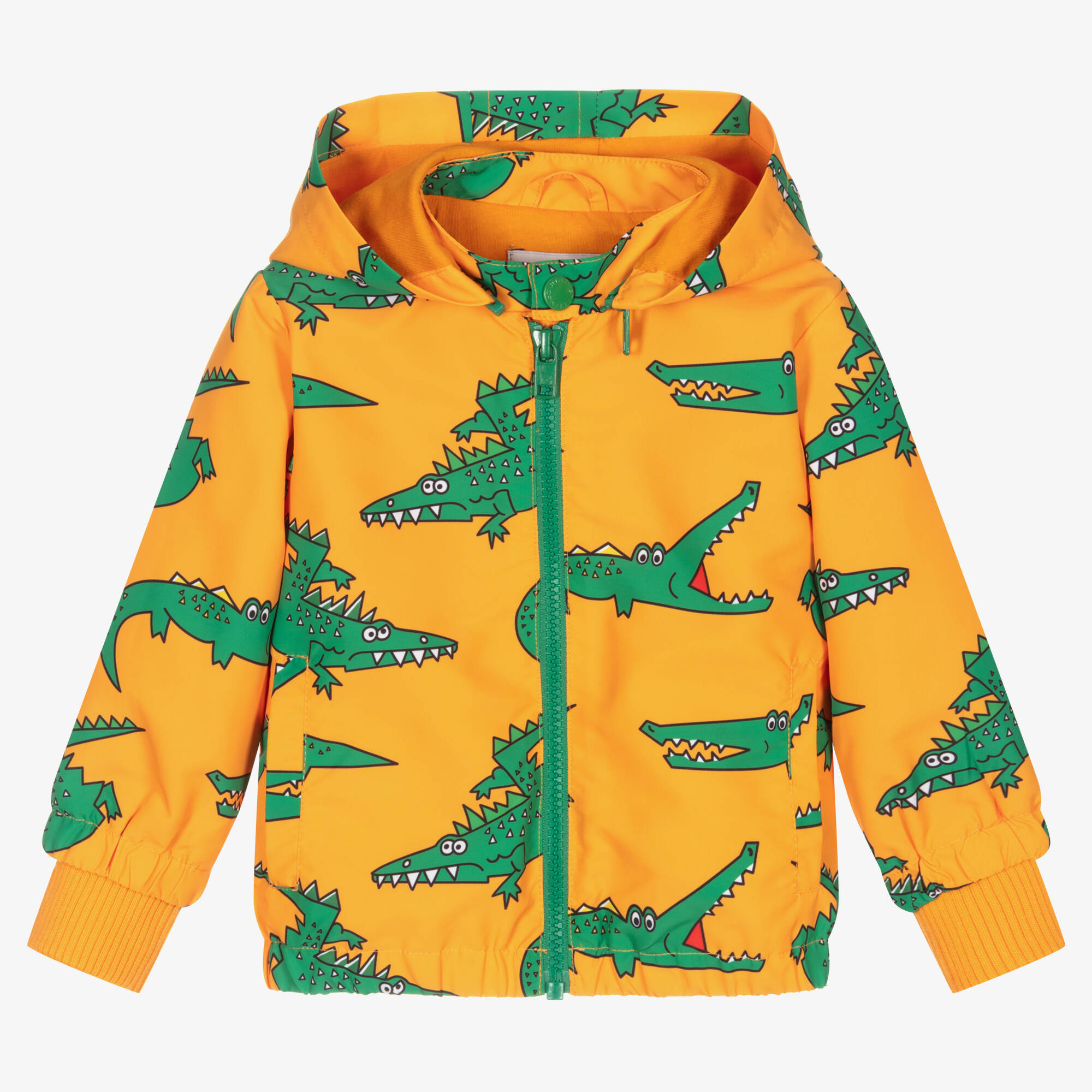 stella maccartney kids アウターロンパース Stella McCartney Kids - Boys Orange Crocodile Jacket
