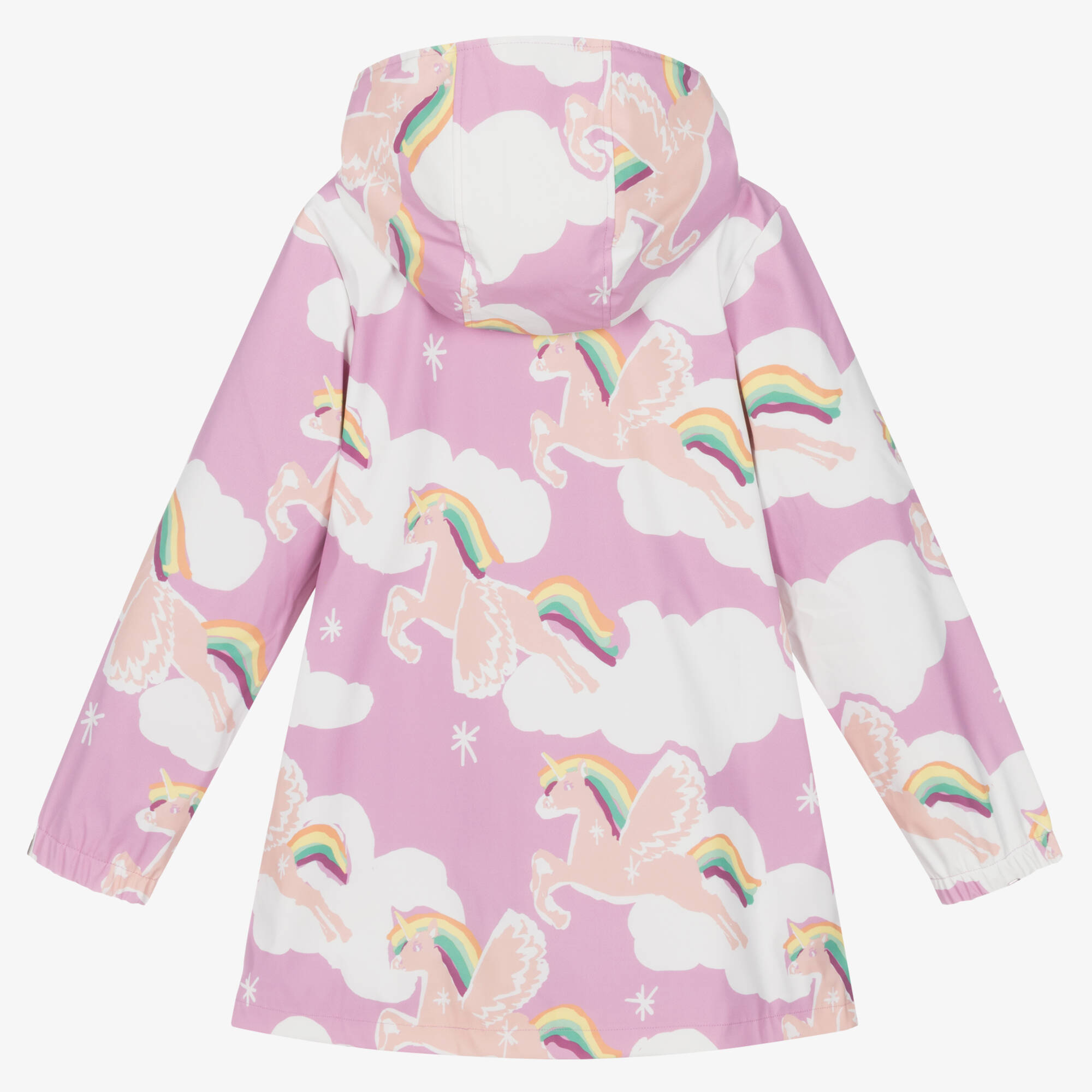 Stella McCartney Kids - Teen Girls Pink Rainbow & Unicorn Raincoat ...