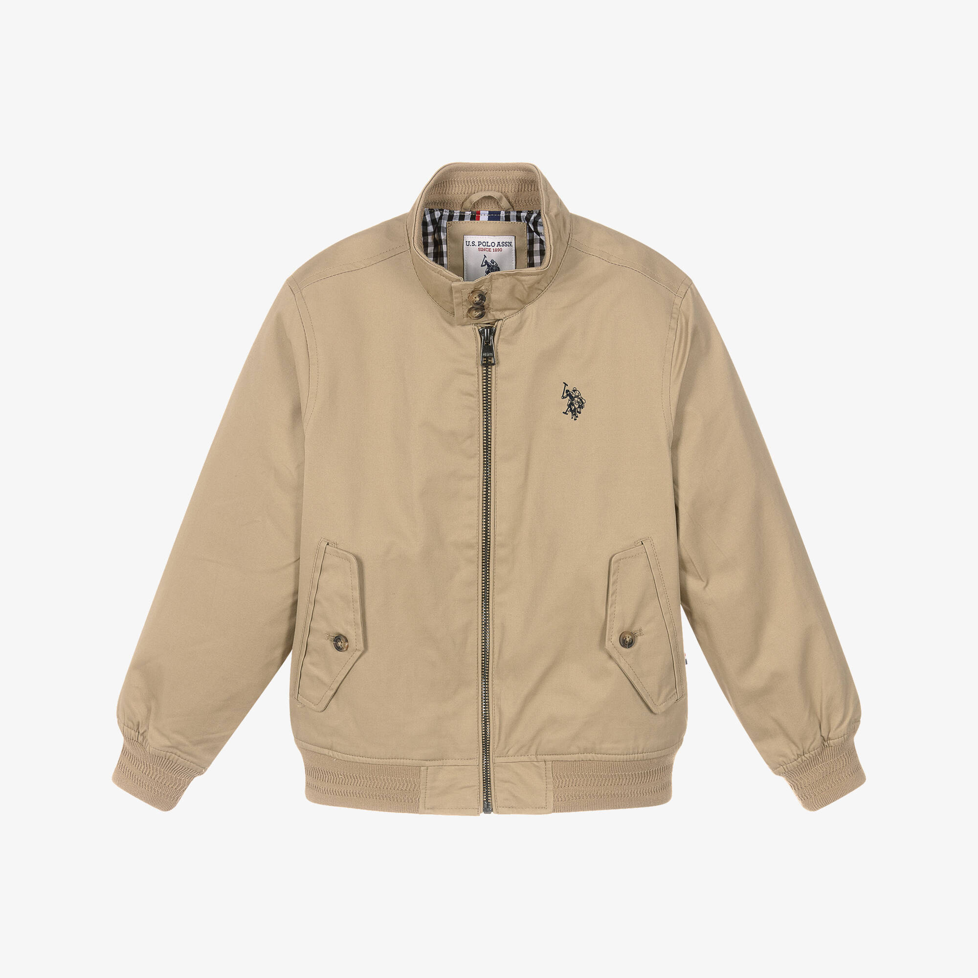 U.S. Polo Assn. - Boys Dark Beige Cotton Twill Jacket 