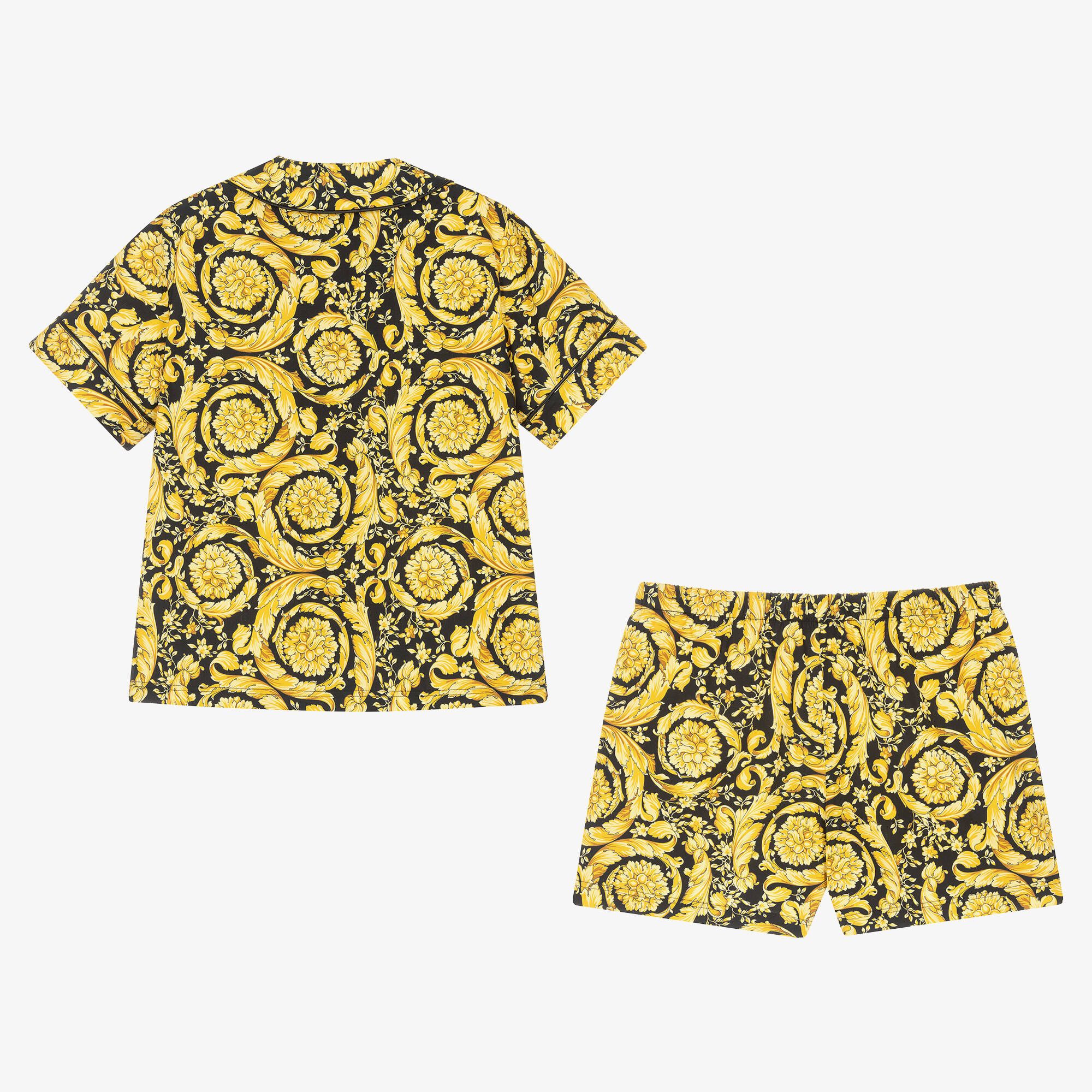 Versace - Black & Gold Barocco Pyjamas | Childrensalon Outlet