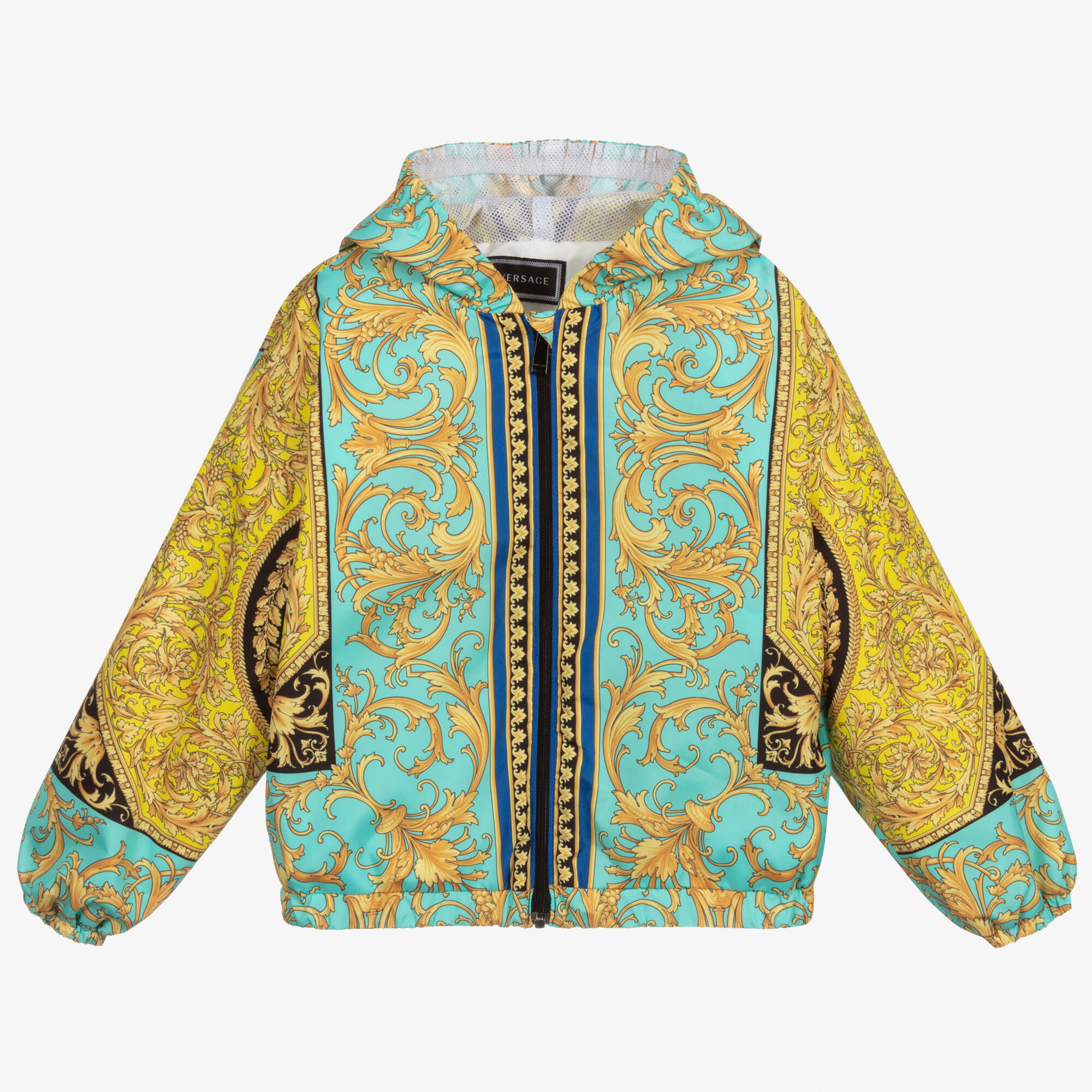 Versace - Blue & Gold Barocco Jacket | Childrensalon Outlet