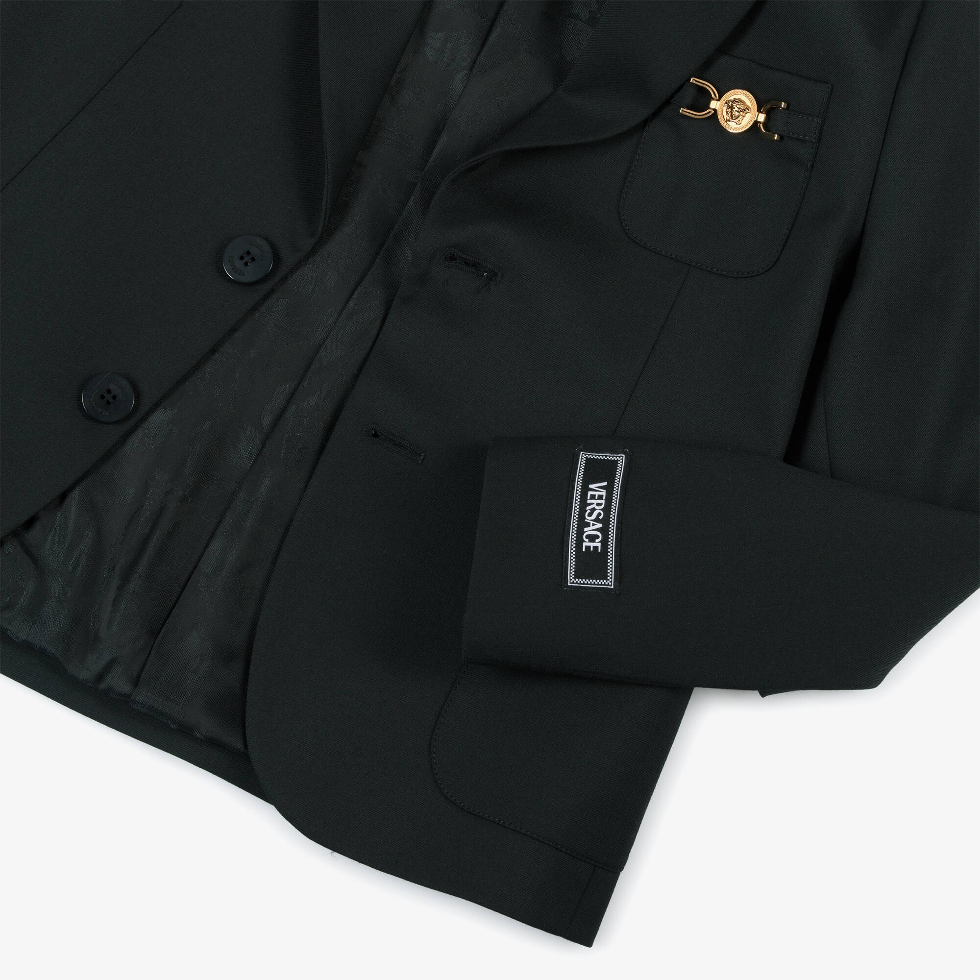 Versace - Boys' Black Wool Heritage Blazer | Childrensalon Outlet
