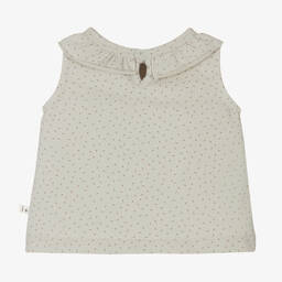 1 + in the family-Baby Girls Green Cotton Sleeveless Top | Childrensalon Outlet