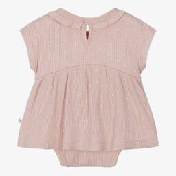 1 + in the family-فستان قطن جيرسي لون زهري للمولودات | Childrensalon Outlet