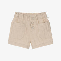 1 + in the family-Бежевые текстурированные хлопковые шорты для мальчиков | Childrensalon Outlet