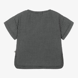  1+ ان ذا فاميلي-قميص قطن سيرسوكر لون أسود للأولاد | Childrensalon Outlet