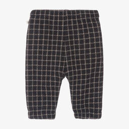 1 + in the family-Хлопковые брюки в сине-бежевую клетку | Childrensalon Outlet