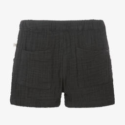 1 + in the family-Boys Charcoal Grey Cotton Shorts | Childrensalon Outlet