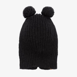 1 + in the family-Boys Charcoal Merino Knit Hood | Childrensalon Outlet