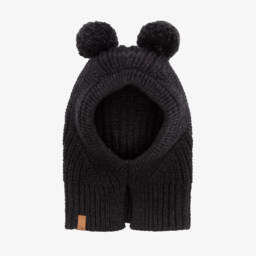 1 + in the family-Boys Charcoal Merino Knit Hood | Childrensalon Outlet