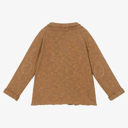 1+ ان ذا فاميلي-جاكيت أطفال ولادي قطن جيرسي لون بيج داكن | Childrensalon Outlet