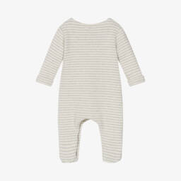 1 + in the family-بيبي غرو قطن محبوك مقلم لون عاجي ورمادي للأطفال | Childrensalon Outlet