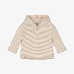 1 + in the family-Boys Ivory Beige Hooded Jumper | Childrensalon Outlet