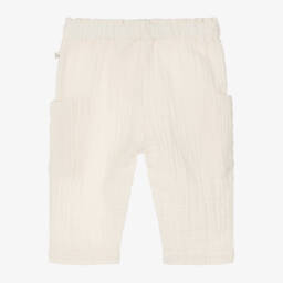 1 + in the family-بنطلون أولاد من قماش الموسلين العاجي النقي | Childrensalon Outlet