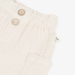 1 + in the family-بنطلون أولاد من قماش الموسلين العاجي النقي | Childrensalon Outlet