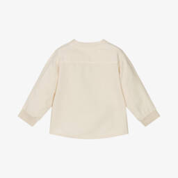 1 + in the family-Boys Light Beige Button Shirt | Childrensalon Outlet
