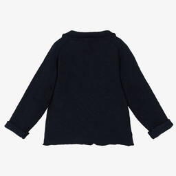 1+ ان ذا فاميلي-كارديغان أطفال ولادي قطن لون كحلي | Childrensalon Outlet