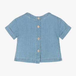 1 + in the family-تيشيرت موسلين بلون السماء للأولاد | Childrensalon Outlet