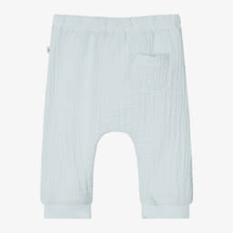 1 + in the family-Boys' Soft Blue Muslin Pants | Childrensalon Outlet