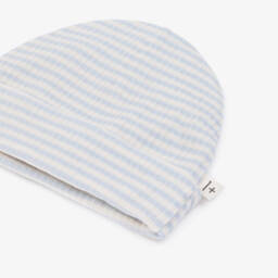 1 + in the family-Boys Striped Sky & Cream Cap | Childrensalon Outlet