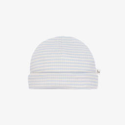1 + in the family-Boys Striped Sky & Cream Cap | Childrensalon Outlet