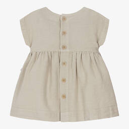 1 + in the family-فستان قطن لون بيج | Childrensalon Outlet