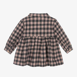 1 + in the family-Хлопковое платье в черно-розовую клетку | Childrensalon Outlet