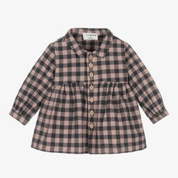 1 + in the family-Хлопковое платье в черно-розовую клетку | Childrensalon Outlet