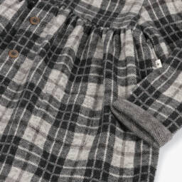 1 + in the family-فستان كاروهات قطن لون رمادي | Childrensalon Outlet