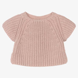 1 + in the family-Розовый вязаный свитер в рубчик | Childrensalon Outlet