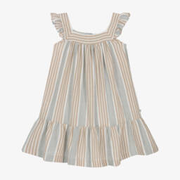 1 + in the family-فستان مخطط عاجي وبيج للبنات | Childrensalon Outlet