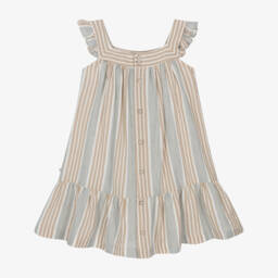 1 + in the family-فستان مخطط عاجي وبيج للبنات | Childrensalon Outlet