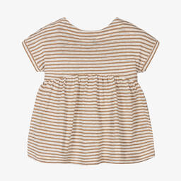 1 + in the family-Кремовое платье в бежевую полоску | Childrensalon Outlet