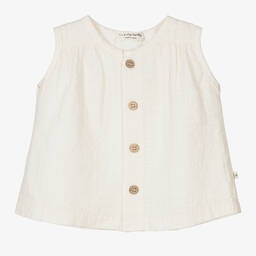 1 + in the family-Кремовая хлопковая блузка | Childrensalon Outlet