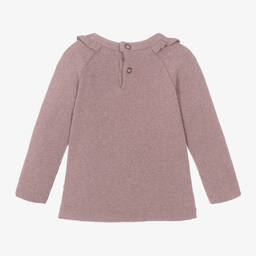 1 + in the family-Лиловый топ из хлопка в рубчик для девочек | Childrensalon Outlet