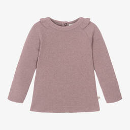 1 + in the family-Лиловый топ из хлопка в рубчик для девочек | Childrensalon Outlet