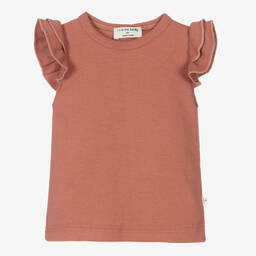 1 + in the family-توب فيست أطفال بناتي قطن جيرسي لون زهري | Childrensalon Outlet