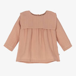 1 + in the family-فستان قطن موسلين لون زهري | Childrensalon Outlet