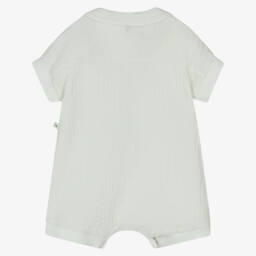 1 + in the family-Girls Soft Green Muslin Romper | Childrensalon Outlet