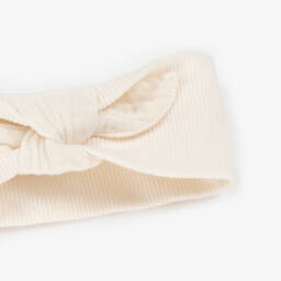 1 + in the family-Girls Soft Ivory Bow Hairband | Childrensalon Outlet