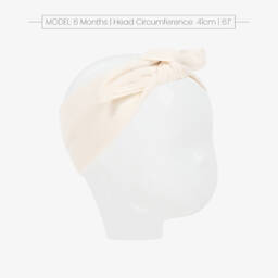 1 + in the family-Girls Soft Ivory Bow Hairband | Childrensalon Outlet