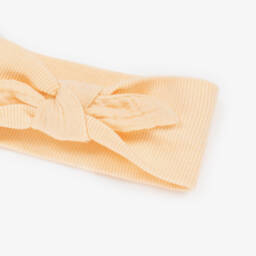 1 + in the family-عصابة رأس قطنية ناعمة بلون الخوخ للبنات | Childrensalon Outlet