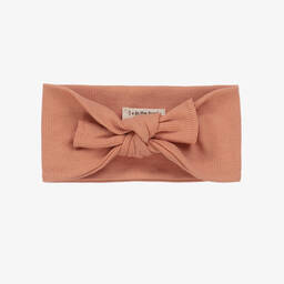 1 + in the family-Girls Terracotta Pink Cotton Bow Headband | Childrensalon Outlet