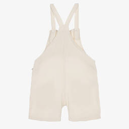 1 + in the family-Ivory Cotton Cheesecloth Dungaree Shorts | Childrensalon Outlet