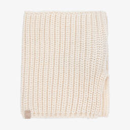 1 + in the family-Ivory Ribbed Knit Snood | Childrensalon Outlet